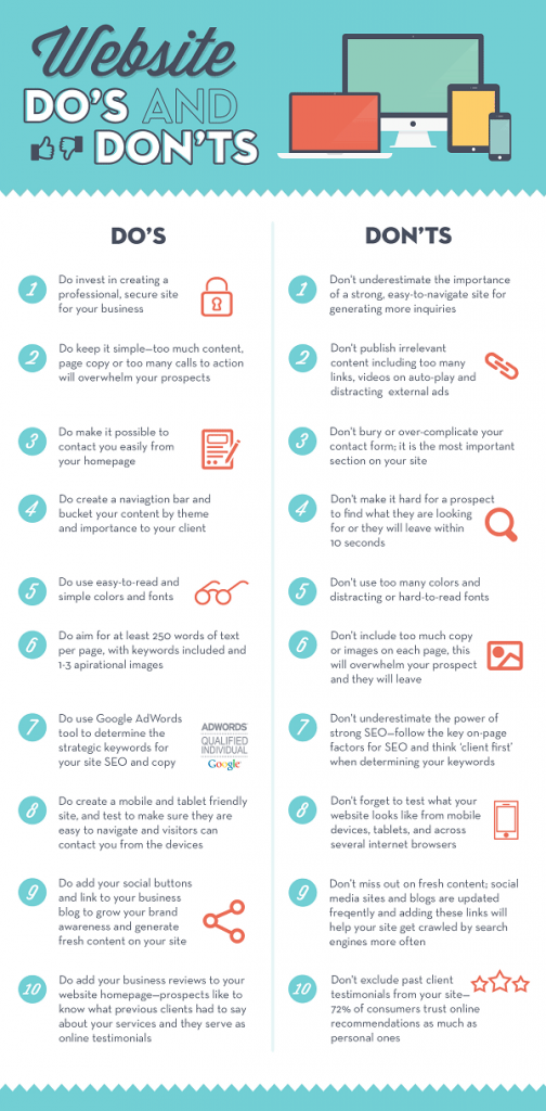 Website Dos and Don'ts - Infographics - Truelancer Blog