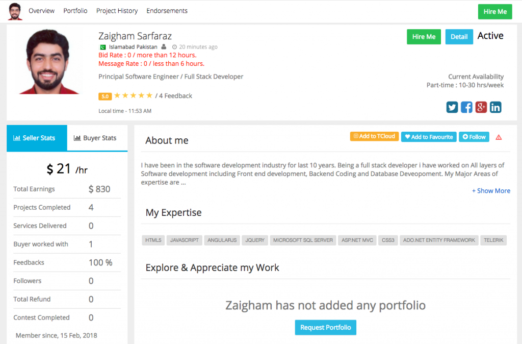 Zaigham Profile