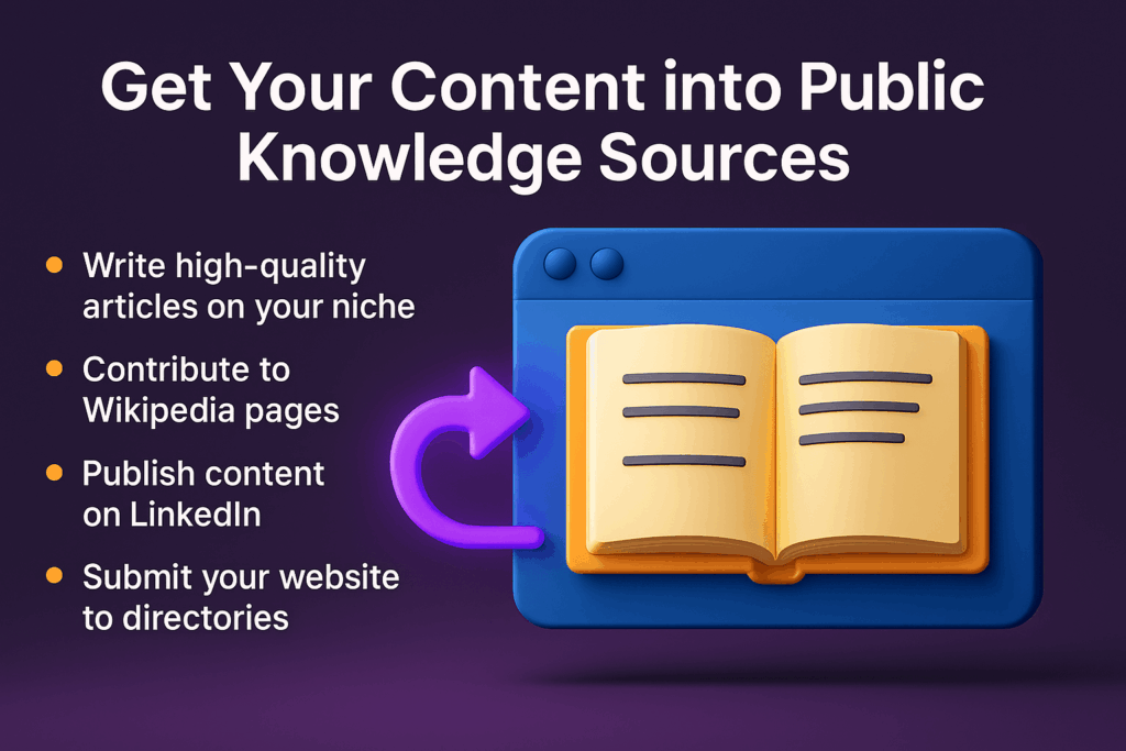 Get Your Content into Public Knowledge Sources
