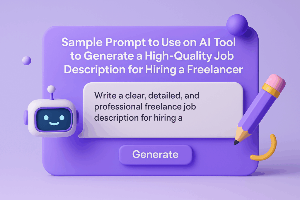 Sample Prompt to Use on Any AI Tool to Generate a High-Quality Job Description for Hiring a Freelancer