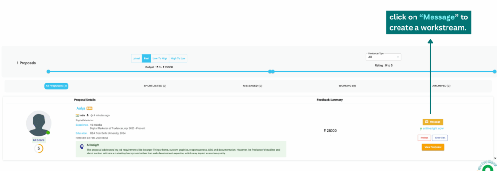 Truelancer Client Workflow