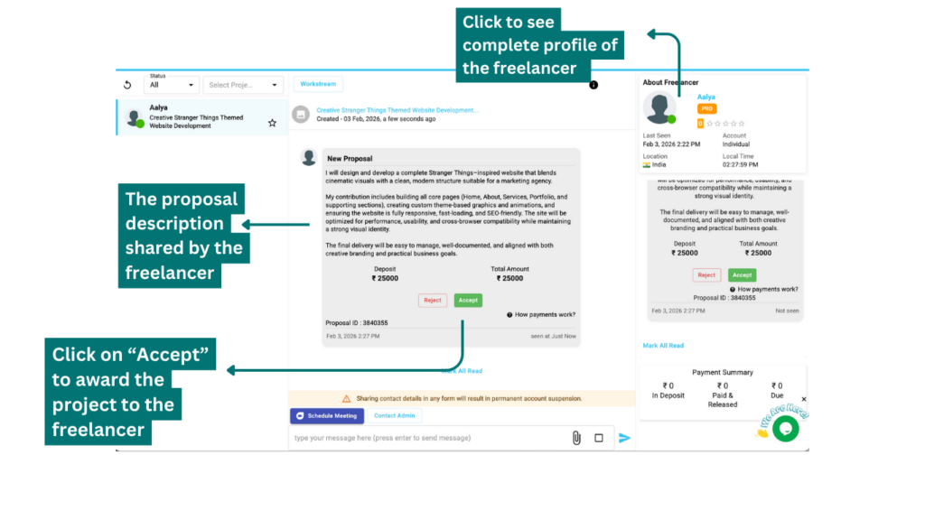Truelancer Client Workflow