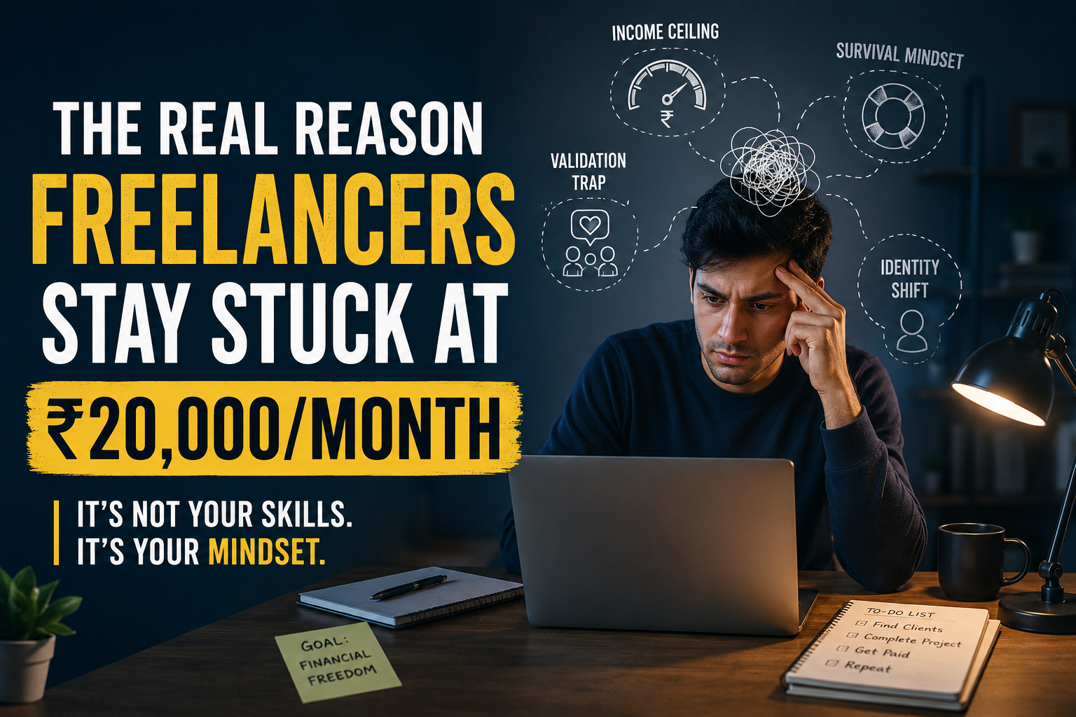 Why Most Freelancers Never Cross ₹20,000/Month: The Psychology Behind It - Truelancer Blog